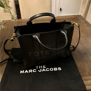 Marc Jacobs Black Leather Tote Bag